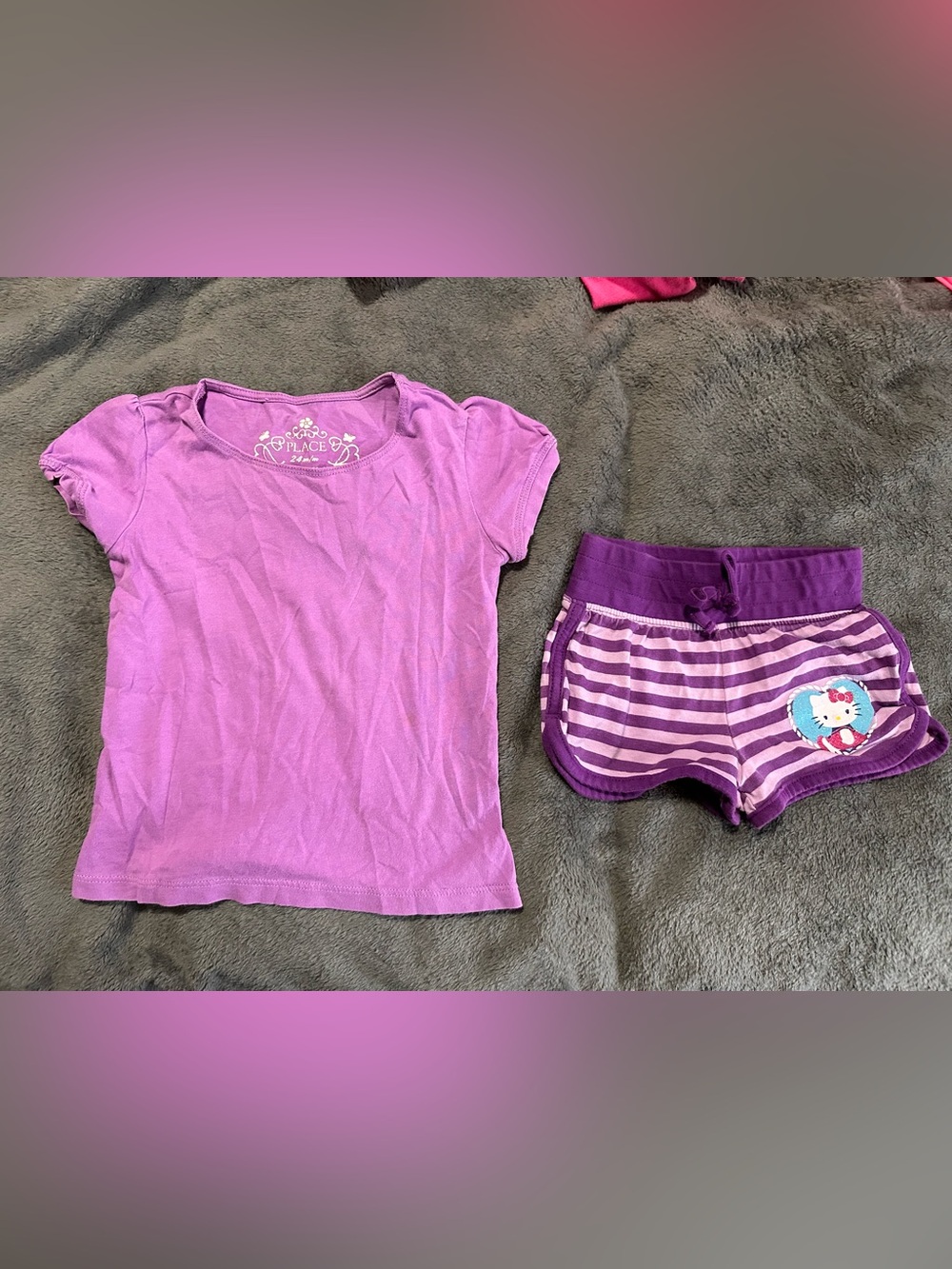 Hello Kitty/Children’s Place Purple & Lavender Girls Set